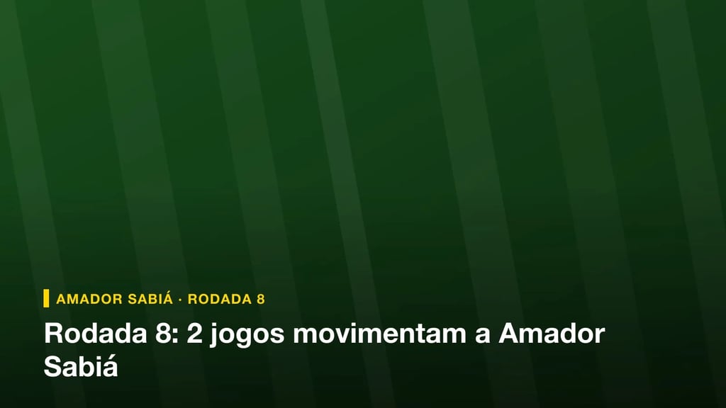 Arte da rodada 8 da Campeonato Amador Vale do Sabiá (teste)
