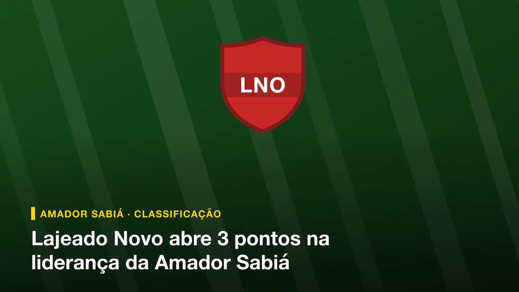 Escudo do Grêmio Esportivo Lajeado Novo, líder da Campeonato Amador Vale do Sabiá (teste)