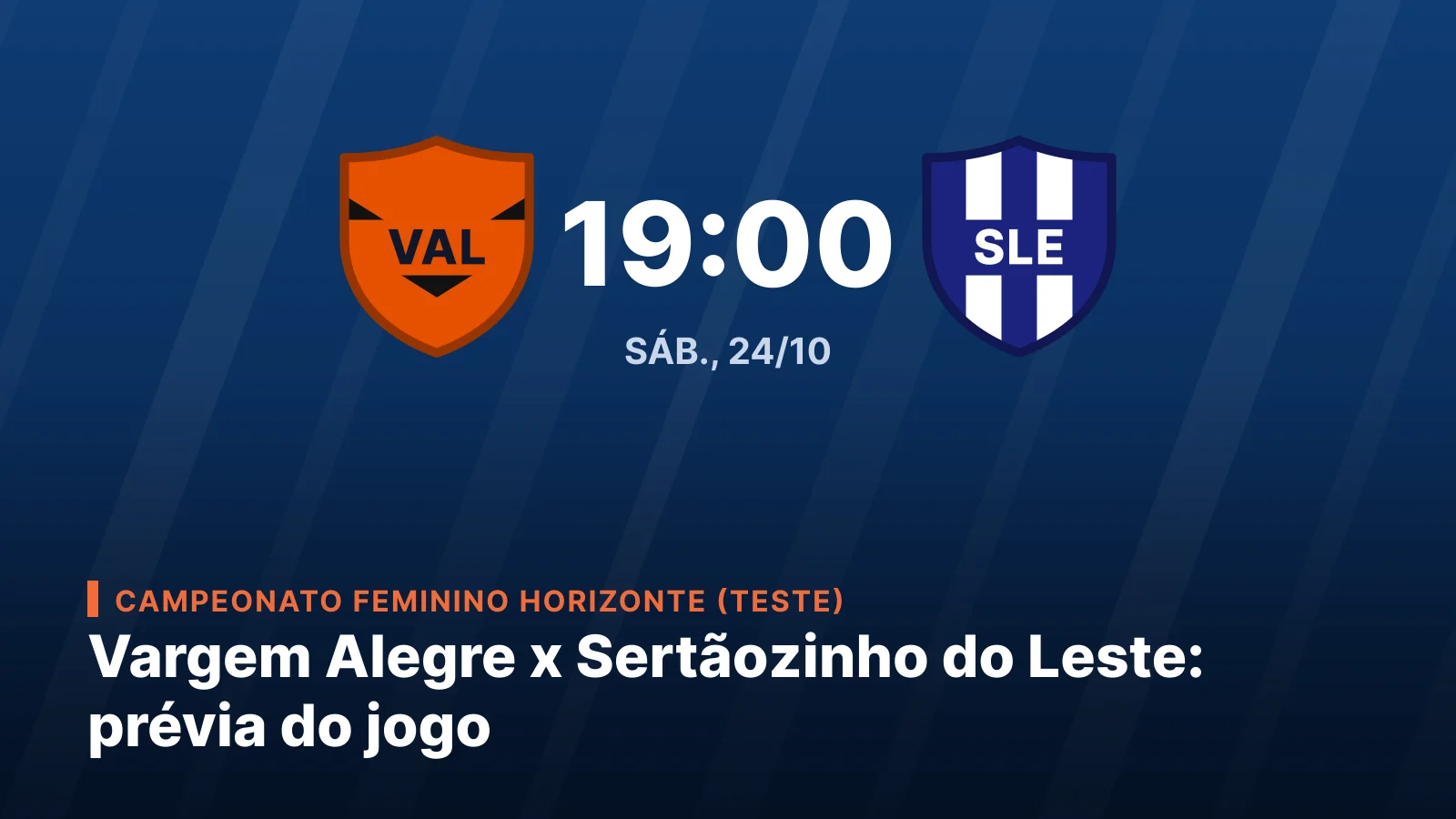 Associação Atlética Vargem Alegre vs Esporte Clube Sertãozinho do Leste