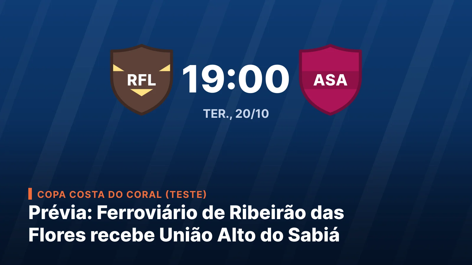 Ferroviário de Ribeirão das Flores x União Alto do Sabiá