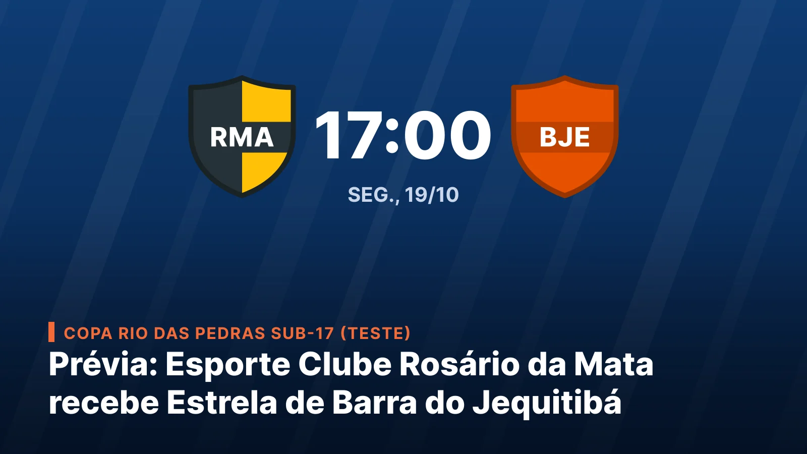 Esporte Clube Rosário da Mata vs. Estrela de Barra do Jequitibá