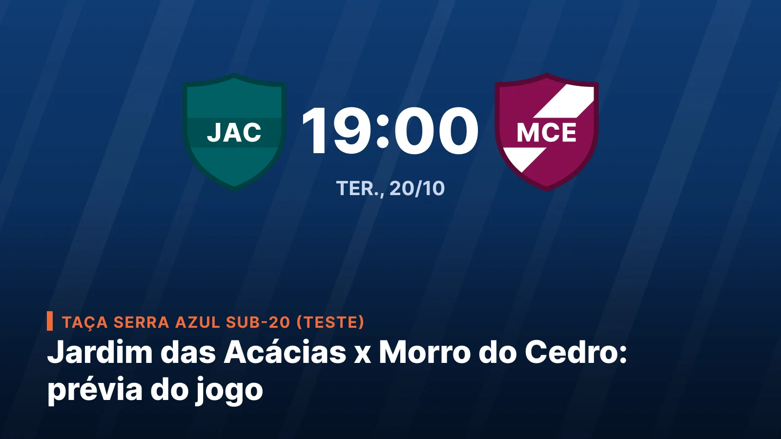Grêmio Esportivo Jardim das Acácias vs. Esporte Clube Morro do Cedro