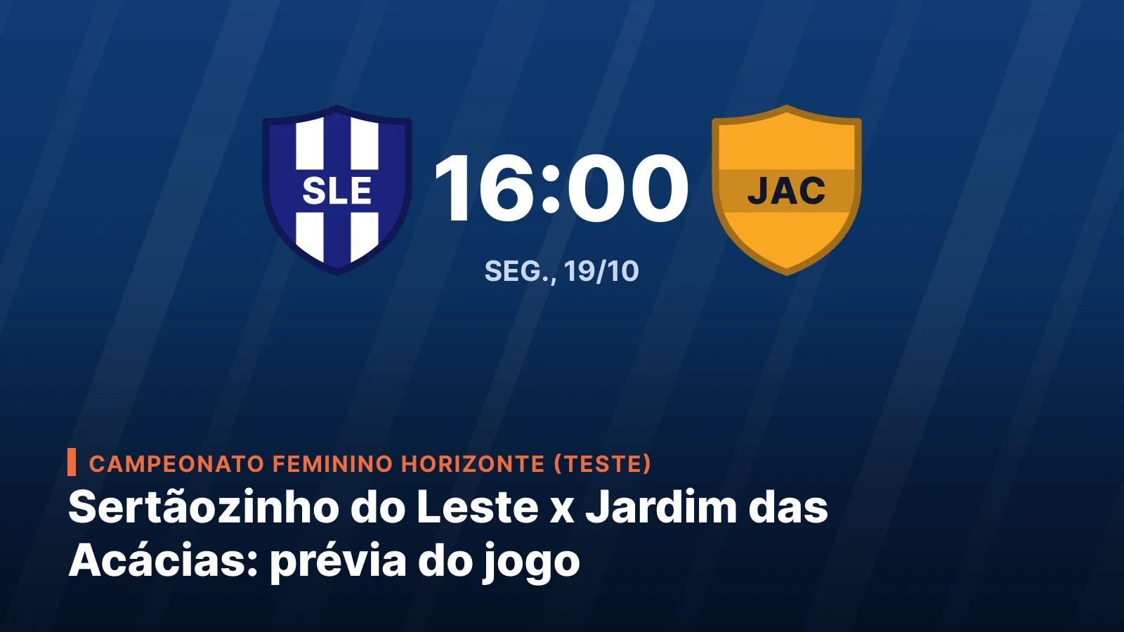 Esporte Clube Sertãozinho do Leste vs. Independente de Jardim das Acácias