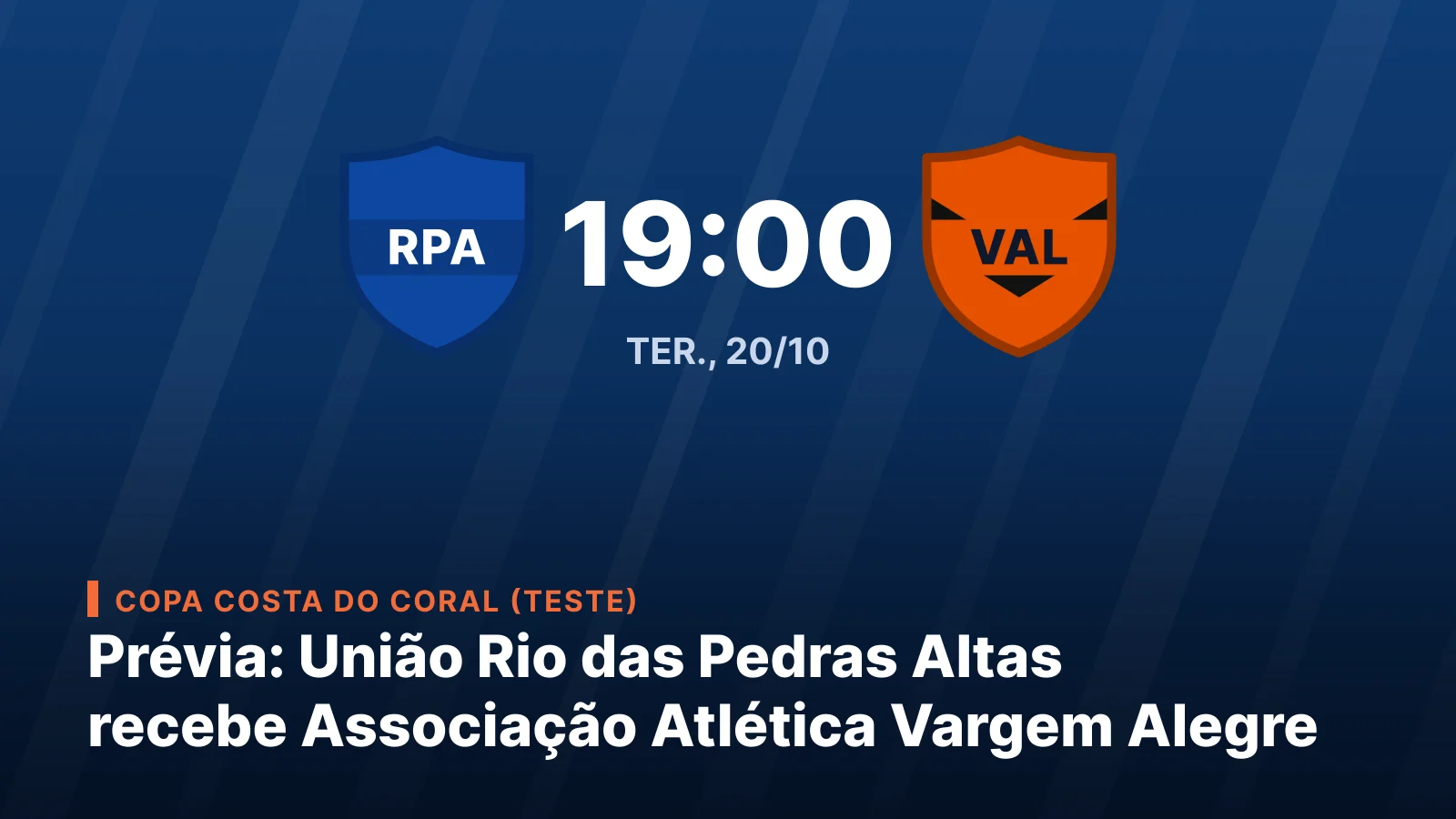 União Rio das Pedras Altas vs Associação Atlética Vargem Alegre