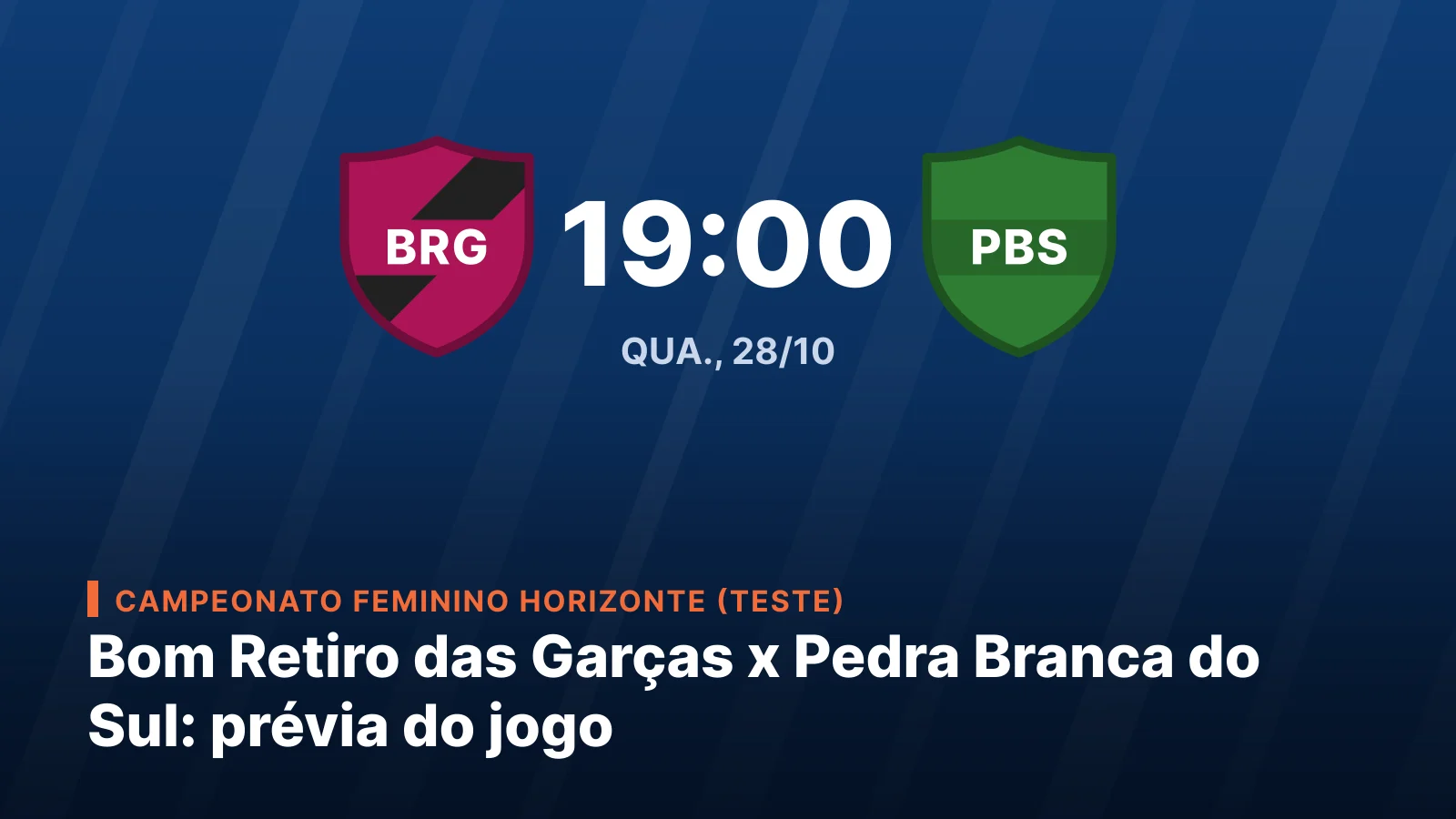 Sport Club Bom Retiro das Garças vs Ferroviário de Pedra Branca do Sul