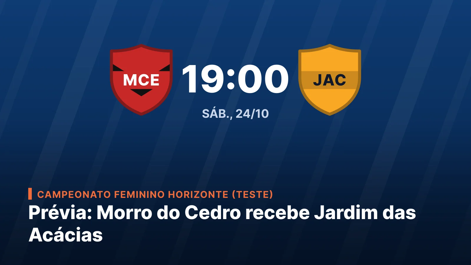 Clube Recreativo Morro do Cedro x Independente de Jardim das Acácias