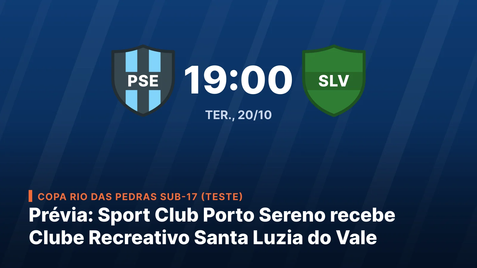 Sport Club Porto Sereno vs Clube Recreativo Santa Luzia do Vale