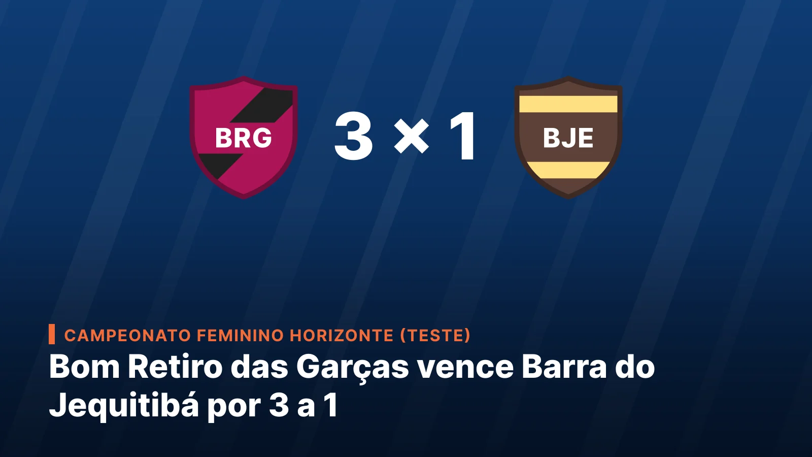 Sport Club Bom Retiro das Garças 3 x 1 Grêmio Esportivo Barra do Jequitibá